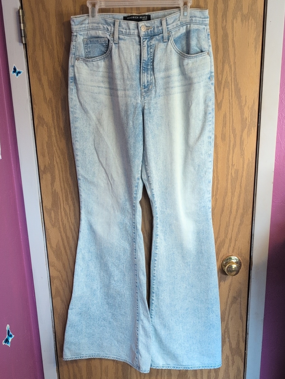 Veronica Beard Light Blue Flare Jeans